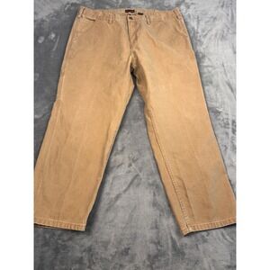 Wolverine Mens 40x30 Tan Brown Duck Canvas Carpenter Work Pants Utility 40x28